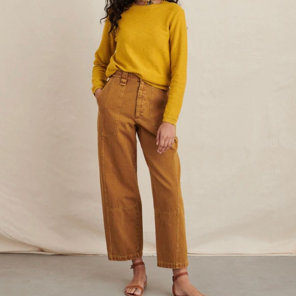 EUC Alex Mill Phoebe Pant - Size 2 - Recycled Denim - Golden Khaki